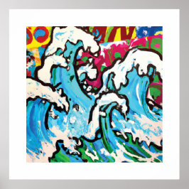 Póster Gnarly Surf Wall Art