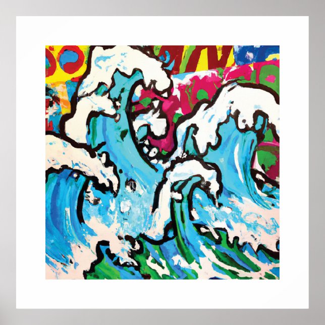 Póster Gnarly Surf Wall Art (Frente)