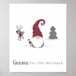 Póster Gnome and Reindeer Scandinavian Tomte design