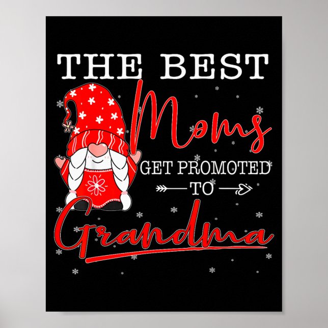 Póster Gnome de Navidad Familiar Las Mamás son Ascendidas (Frente)