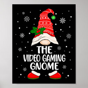 Póster Gnome de videojuegos divertido para familia en Nav