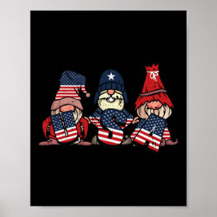 Póster Gnome Estados Unidos 4 De Julio Independencia De B