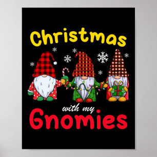 Póster Gnome Familia Navidades Para Mujeres Hombres Gnome