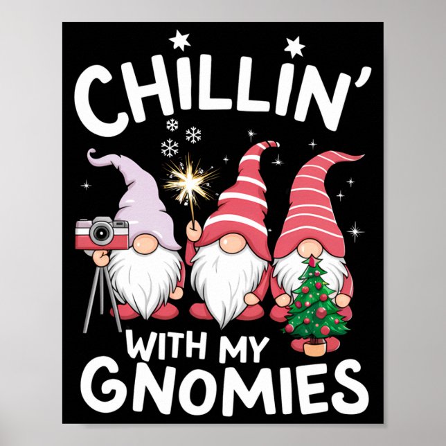 Póster Gnome Family Christmas Chillin With My Gnomies  (Frente)