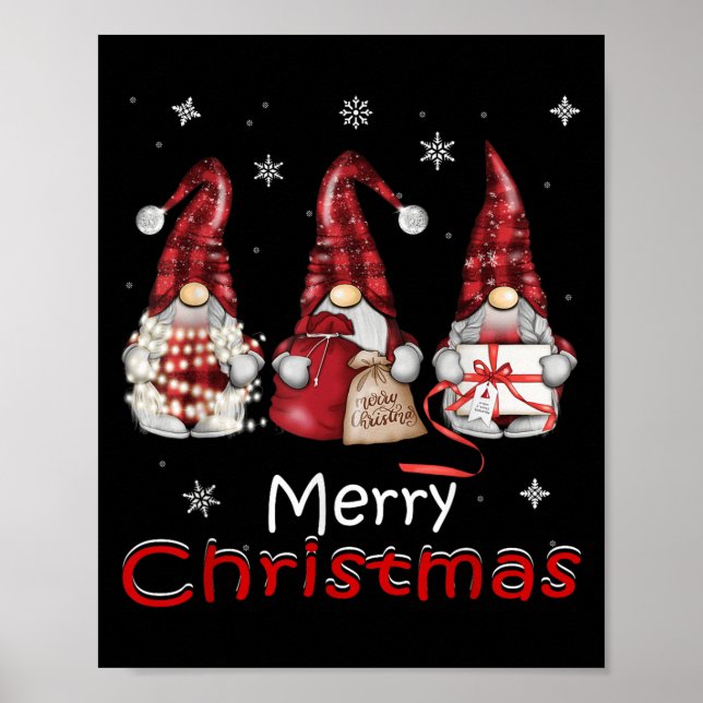 Póster Gnome Funny Family Navidades Camisetas Mujeres 202 (Frente)