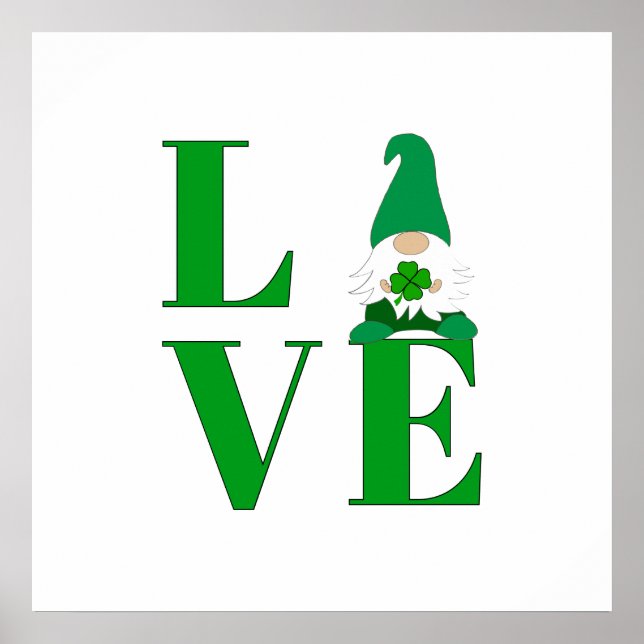 Póster Gnome irlandés de amor (Frente)