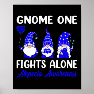 Póster Gnome One combate solo la cinta azul Alopecia Awar