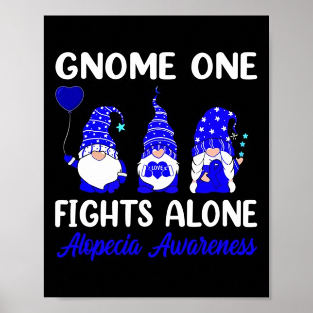 Póster Gnome One combate solo la cinta azul Alopecia Awar (Frente)