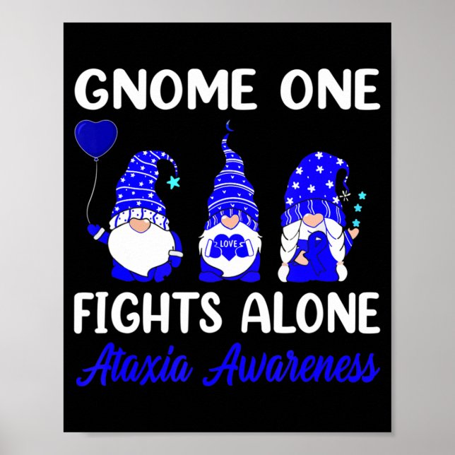 Póster Gnome One lucha solo contra la cinta azul Ataxia A (Frente)