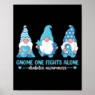 Póster Gnome One lucha solo contra la diabetes tipo 1 Sen