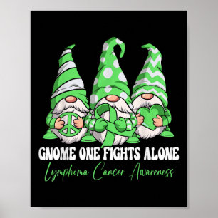 Póster Gnome One solo lucha contra el cáncer de linfoma