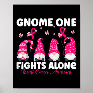 Póster Gnome One solo lucha contra el cáncer de mama rosa