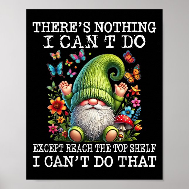Póster Gnome There's Nothing I Can't Do Except Reach The  (Frente)