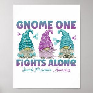 Póster Gnome Uno Lucha Solo Conciencia de Prevención del 