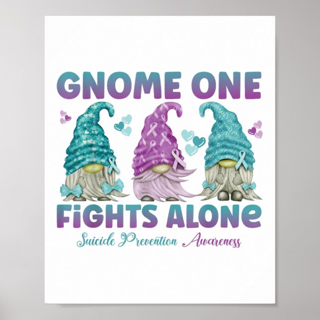 Póster Gnome Uno Lucha Solo Conciencia de Prevención del  (Frente)