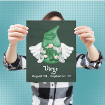 Gnome Virgo Rótulo de Astrología Ángel 8" x 10" Po