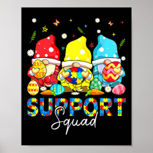 Póster Gnomes Autism Awareness Camisetas apoyan a Squad E