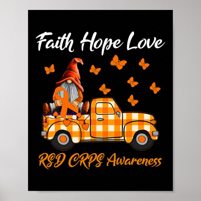 Póster Gnomes Faith Hope Love RSD CRPS Conciencia (Frente)