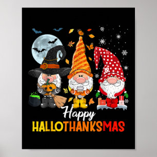 Póster Gnomes Lover Halloween Feliz Navidad Hallo