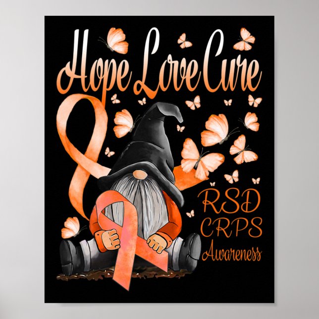 Póster Gnomes Rsd Crps Conciencia Esperanza Amor Cure Fig (Frente)
