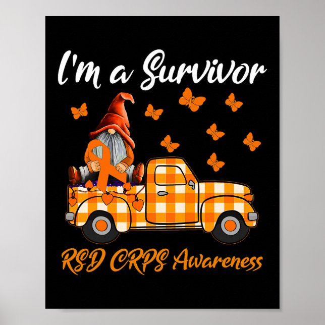 Póster Gnomes Soy Un Sobreviviente Rsd Crps Conciencia (Frente)