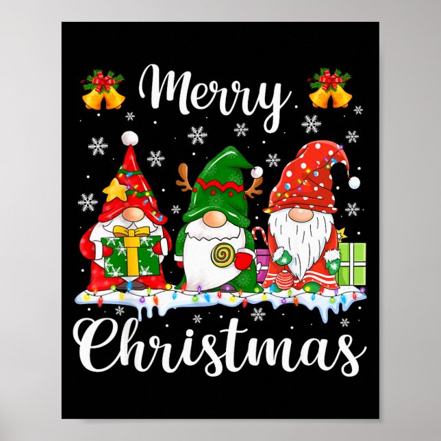 Póster Gnomes Xmas Shirts Merry Christmas Men Women Kids  (Frente)