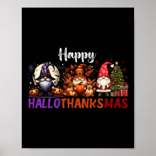 Póster Gnominis Lindos Hallothanksmas Feliz Halloween Día
