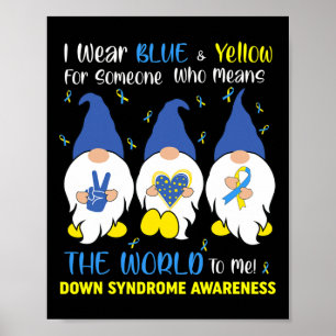 Póster Gnomo Bonito Paz Amor Conciencia del Síndrome de D
