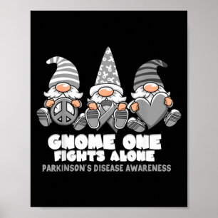 Póster Gnomo con Enfermedad de Parkinson Luchando Solo