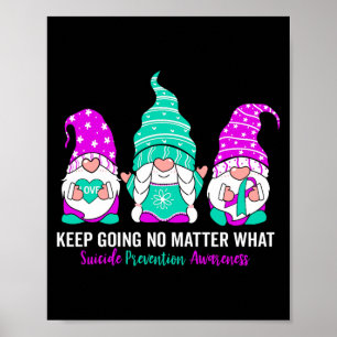 Póster Gnomo de Conciencia de Prevención Conciencia de Sa