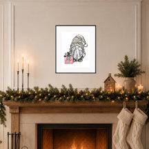 Gnomo de Navidad con regalo