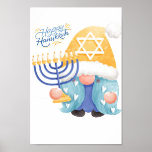 Póster Gnomo feliz de janucá