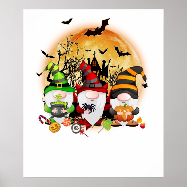 Póster gnomo Halloween (Frente)