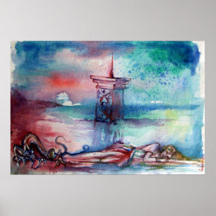 PÓSTER GNOMÓN Y DAMA DEL LAGO