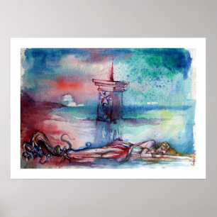 PÓSTER GNOMÓN Y DAMA DEL LAGO