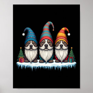 Póster Gnomos divertidos de Pitbull Navidad Gnomos Mujere