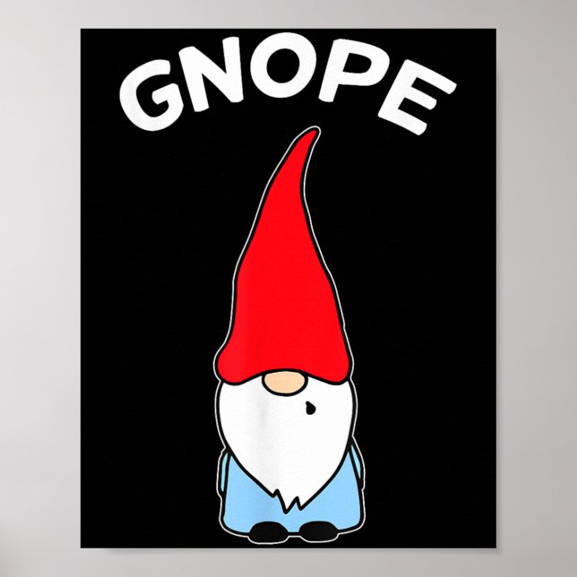 Póster Gnope Gnome Nope Funny Navidades Fiestas Hombres M (Frente)