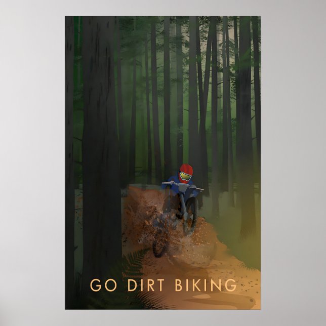 Póster Go Dirt Biking Travel Poster (Frente)