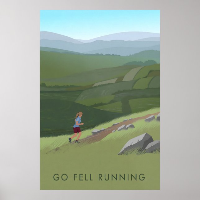 Póster Go Fell Running Travel Poster (Frente)
