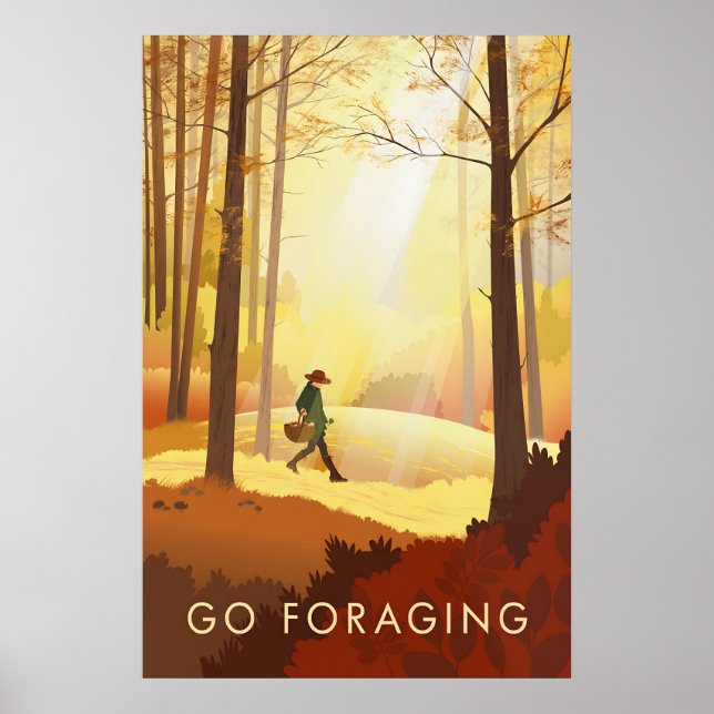 Póster Go Foraging Travel Poster (Frente)