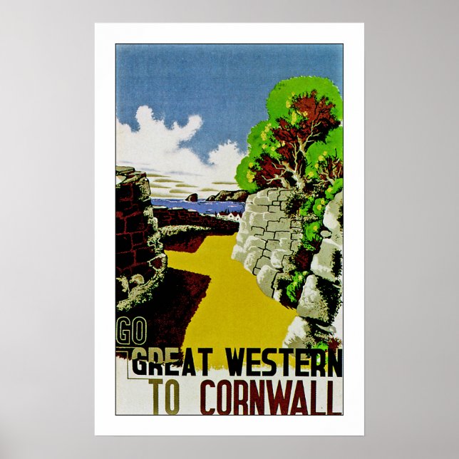 Póster Go Great Western to Cornwall (Frente)