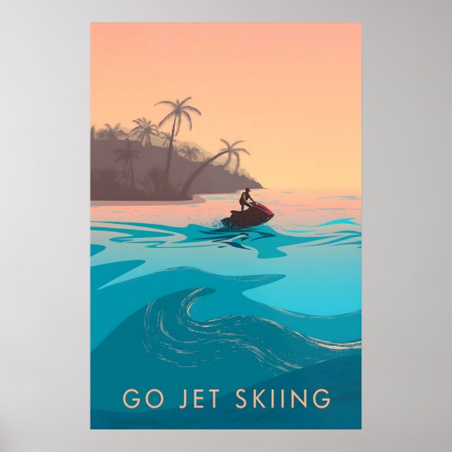 Póster Go Jet Skiing Travel Poster (Frente)