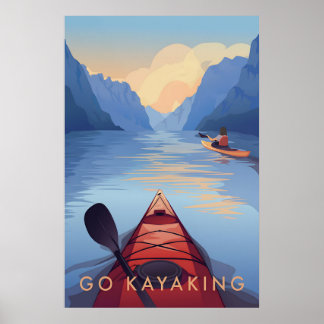 Póster Go Kayaking Travel Poster