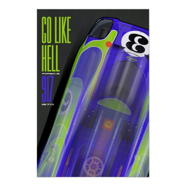 Póster Go like Hell 917 Hippie (Anverso)