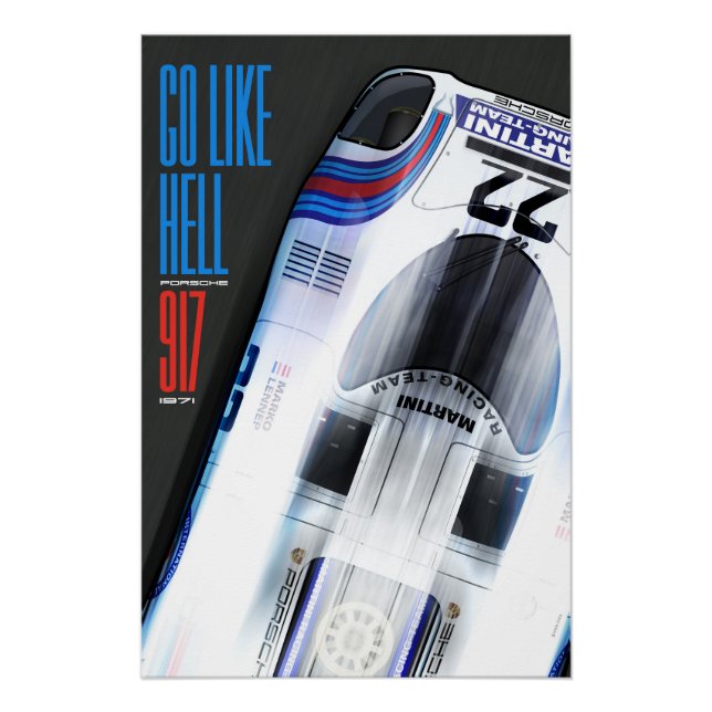 Póster Go like Hell 917 Martini (Anverso)