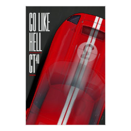 Póster Go like Hell GT40 Red