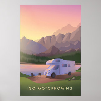 Póster Go Motorhoming Travel Poster