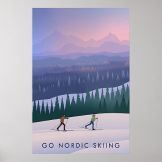 Póster Go Nordic Skiing Travel Poster