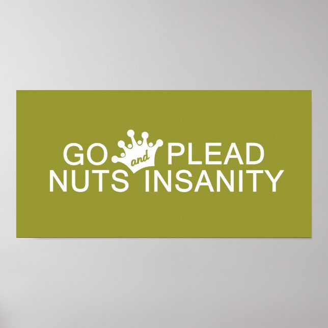 Póster GO NUTS poster de color personalizado (Frente)