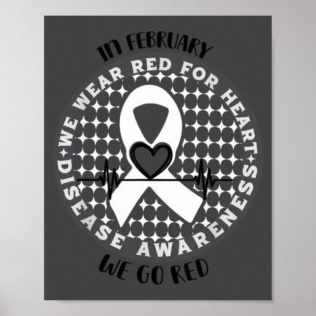 Póster Go Red - American Heart Health Month Awareness In  (Frente)